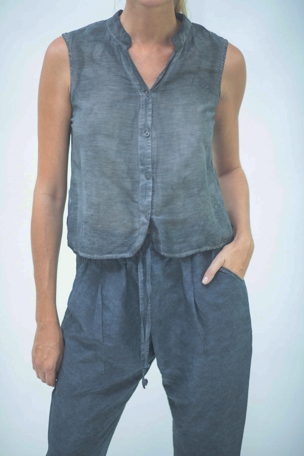 Camicia donna LBL020 senza maniche