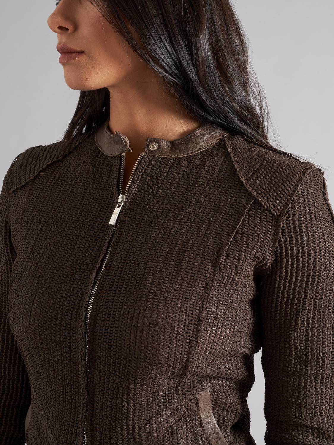 Sierra women's genuine leather jacket LJL036