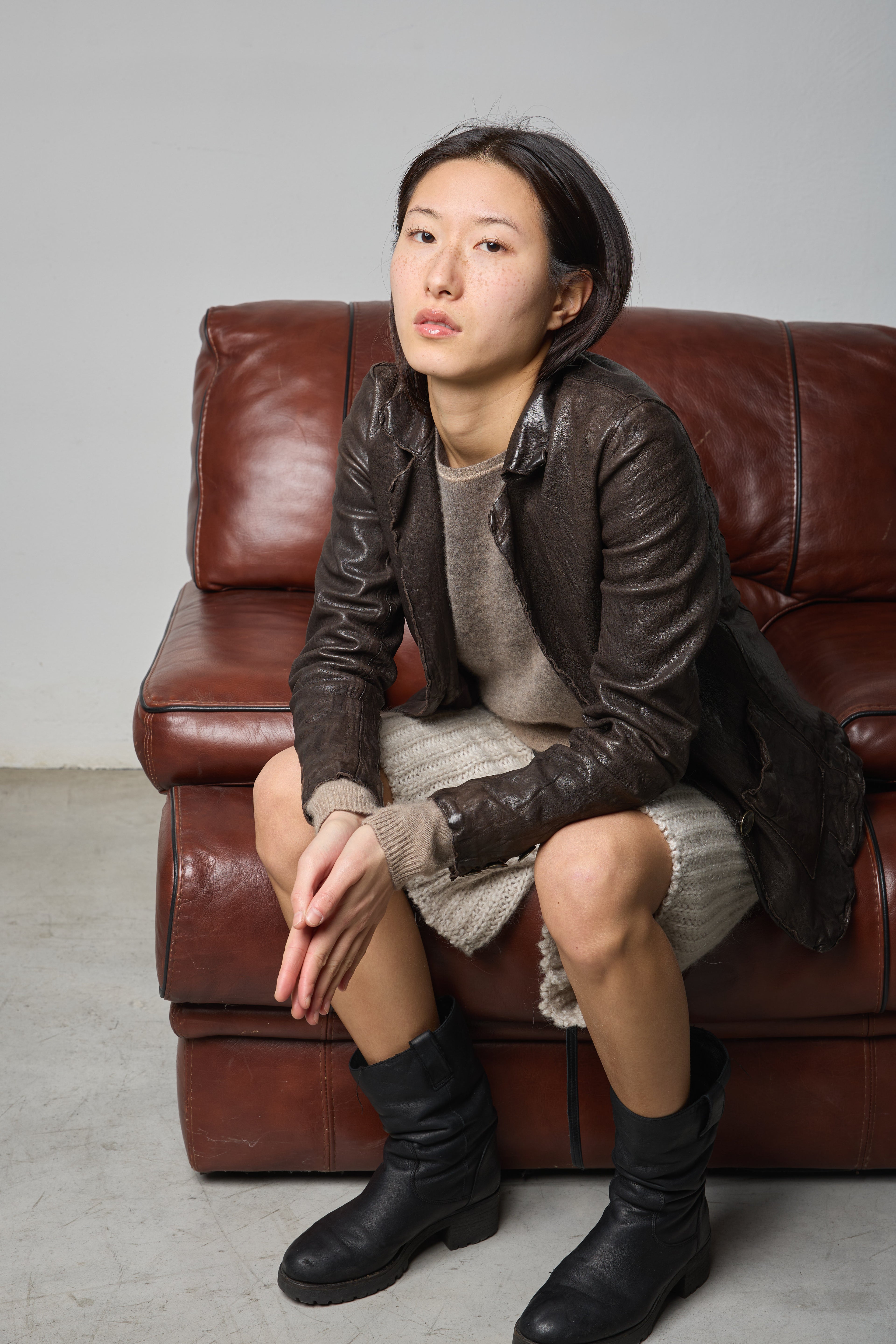 Real leather jacket LMJL021