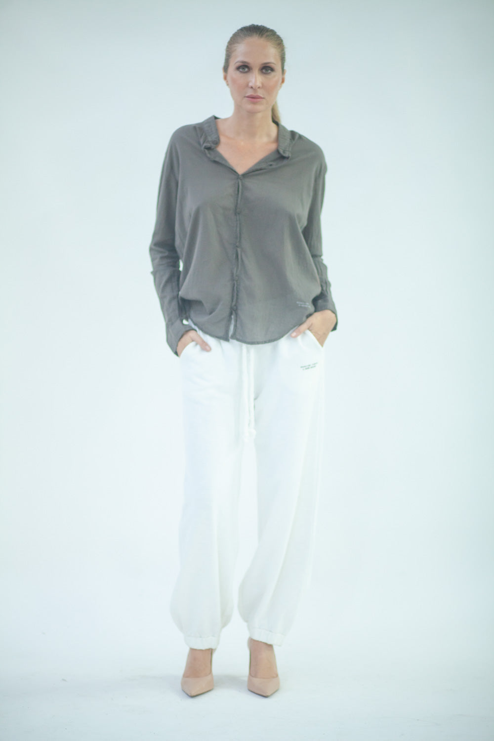 Camicia in cotone donna LMSL009 COR W062