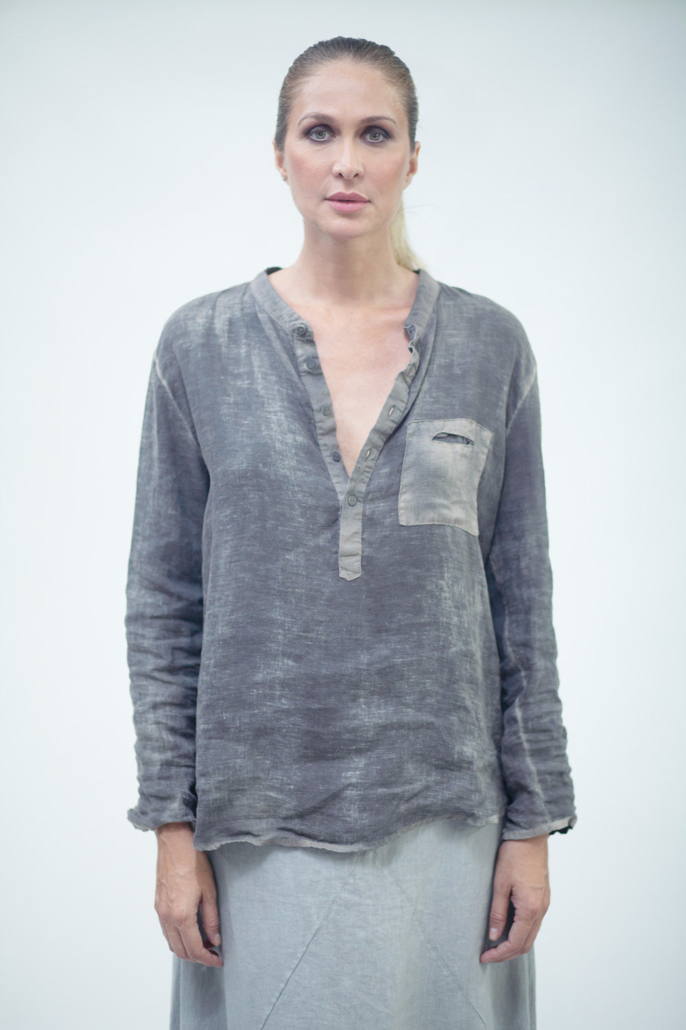 LMSL025 SH 0 long-sleeved linen shirt
