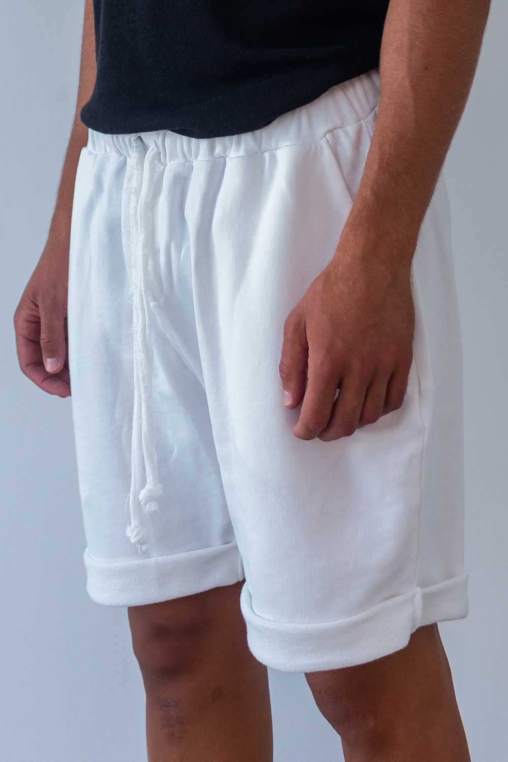 Men's linen Bermuda shorts MBE004 W142