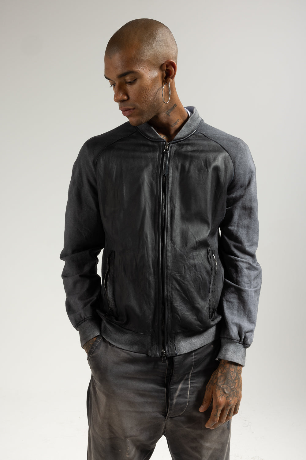 Genuine leather jacket MJL053