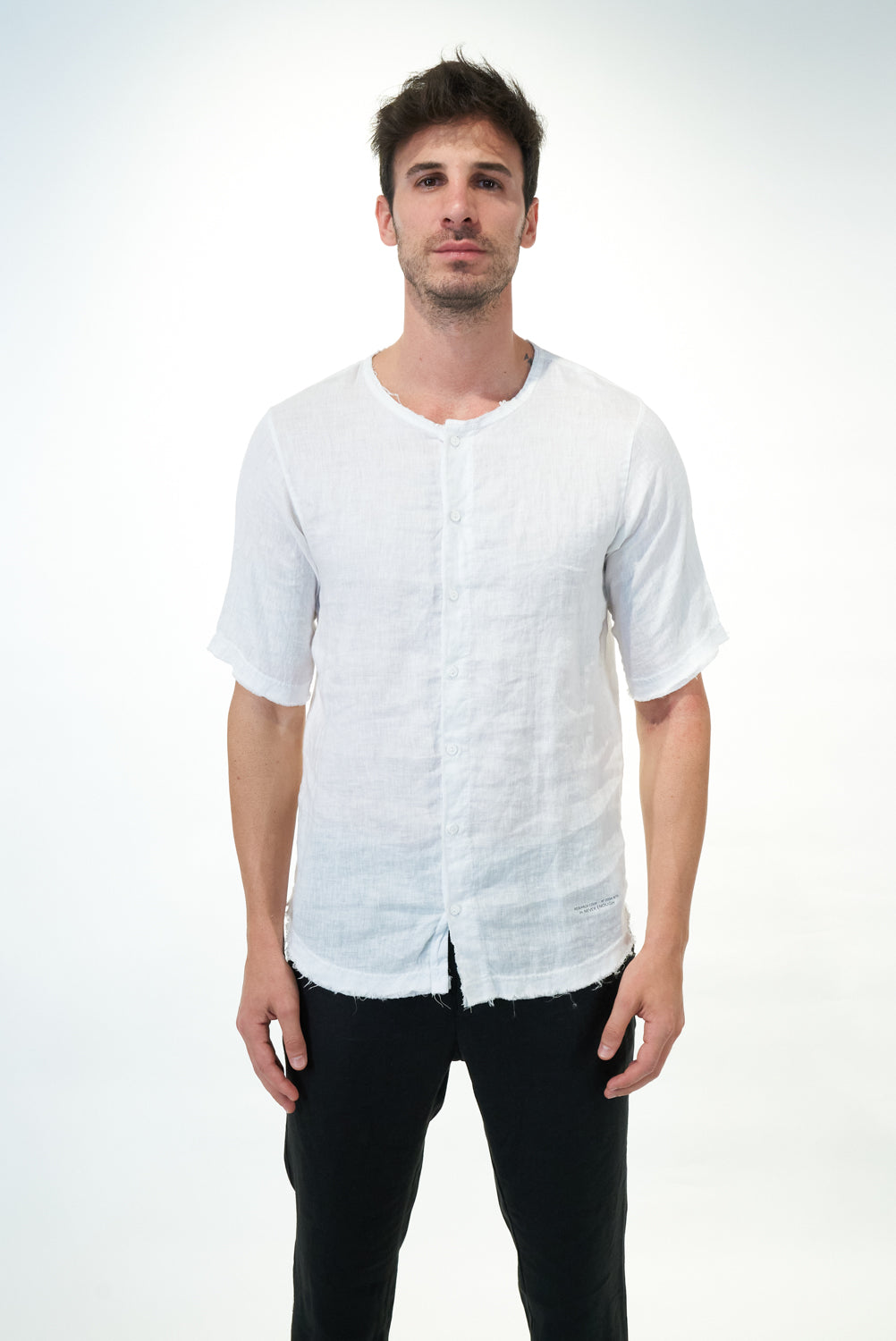 MSH005 short-sleeved linen shirt