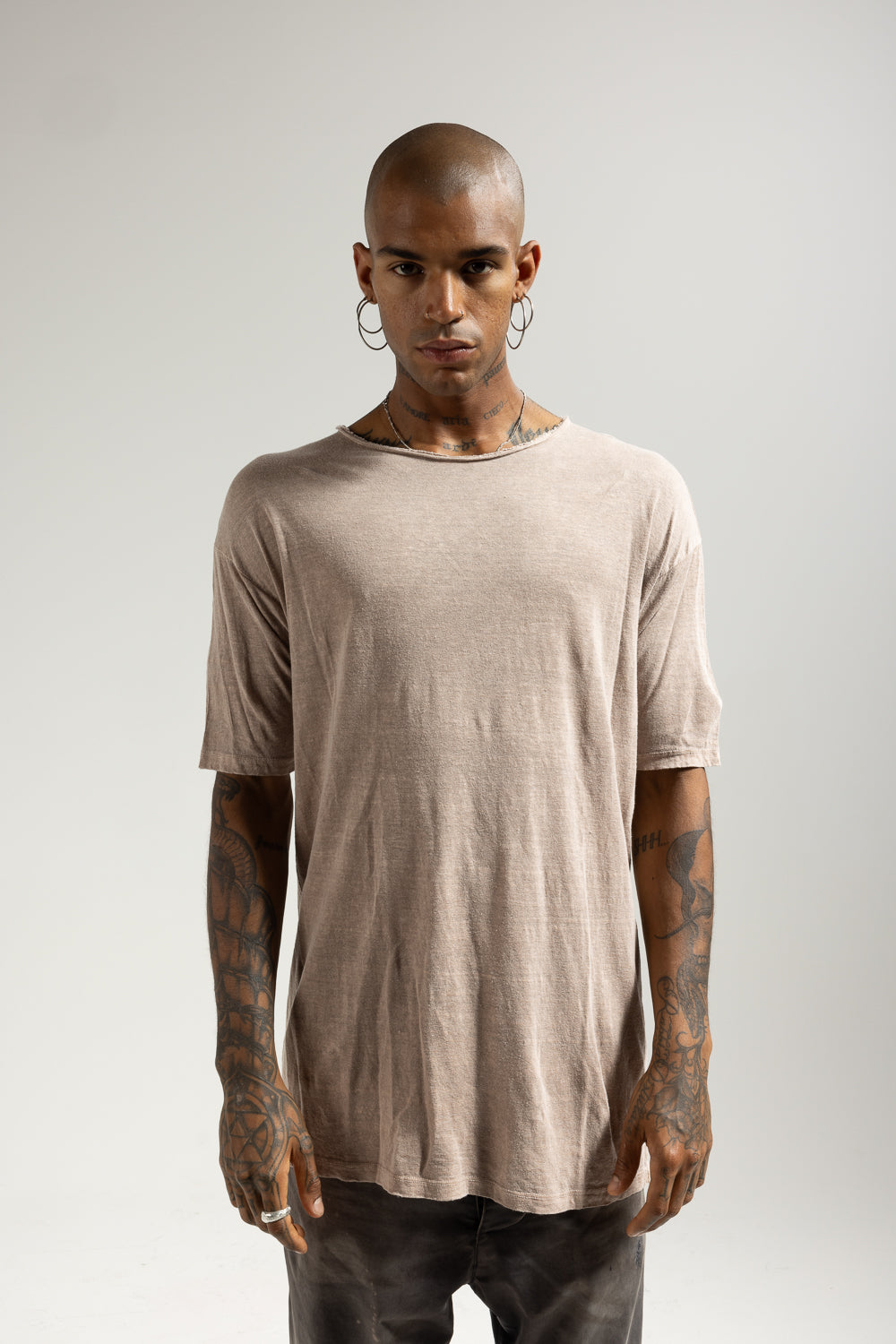 Short-sleeved linen T-shirt MTH032 100% linen