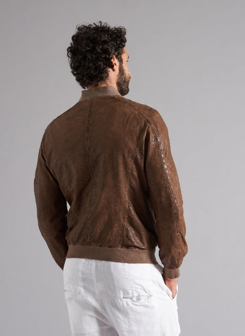 Men’s jacket in genuine leather MJL057 FO LT-01