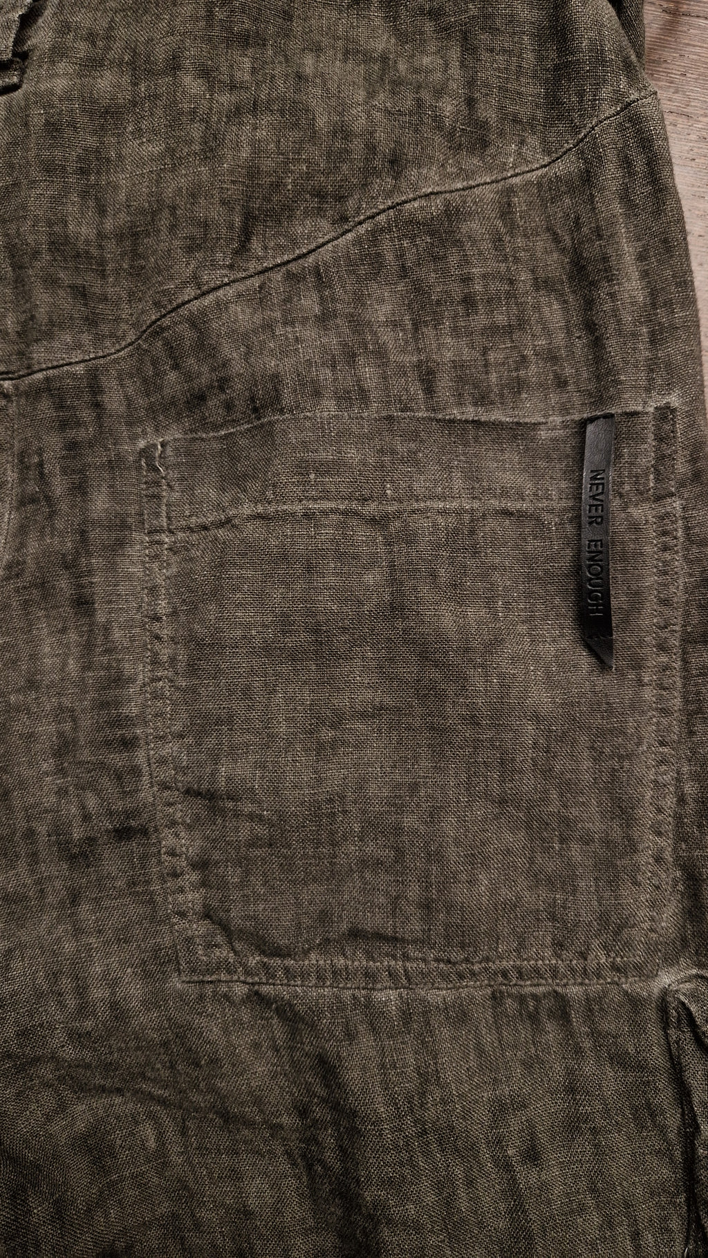 Pantalone uomo con tasconi in 100% lino MPA082 W142