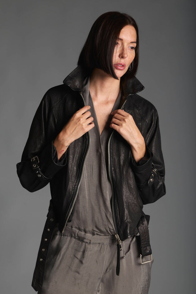 Giacca in vera pelle donna LJL048