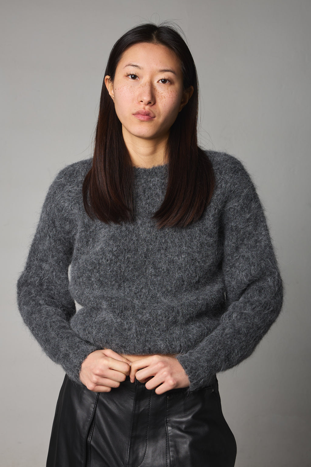 Women's crew neck sweater LKN038