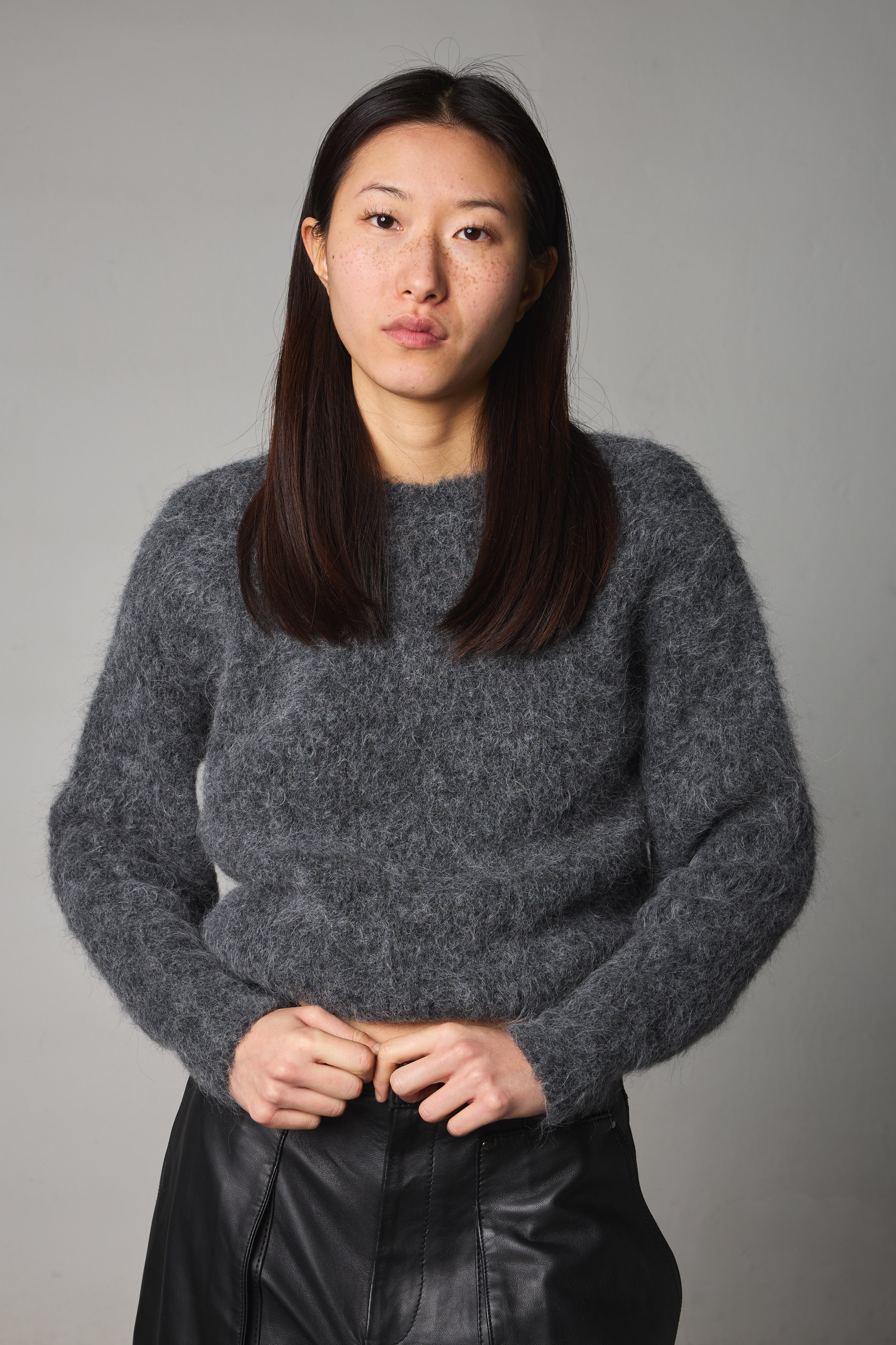 Women's crew neck sweater LKN038