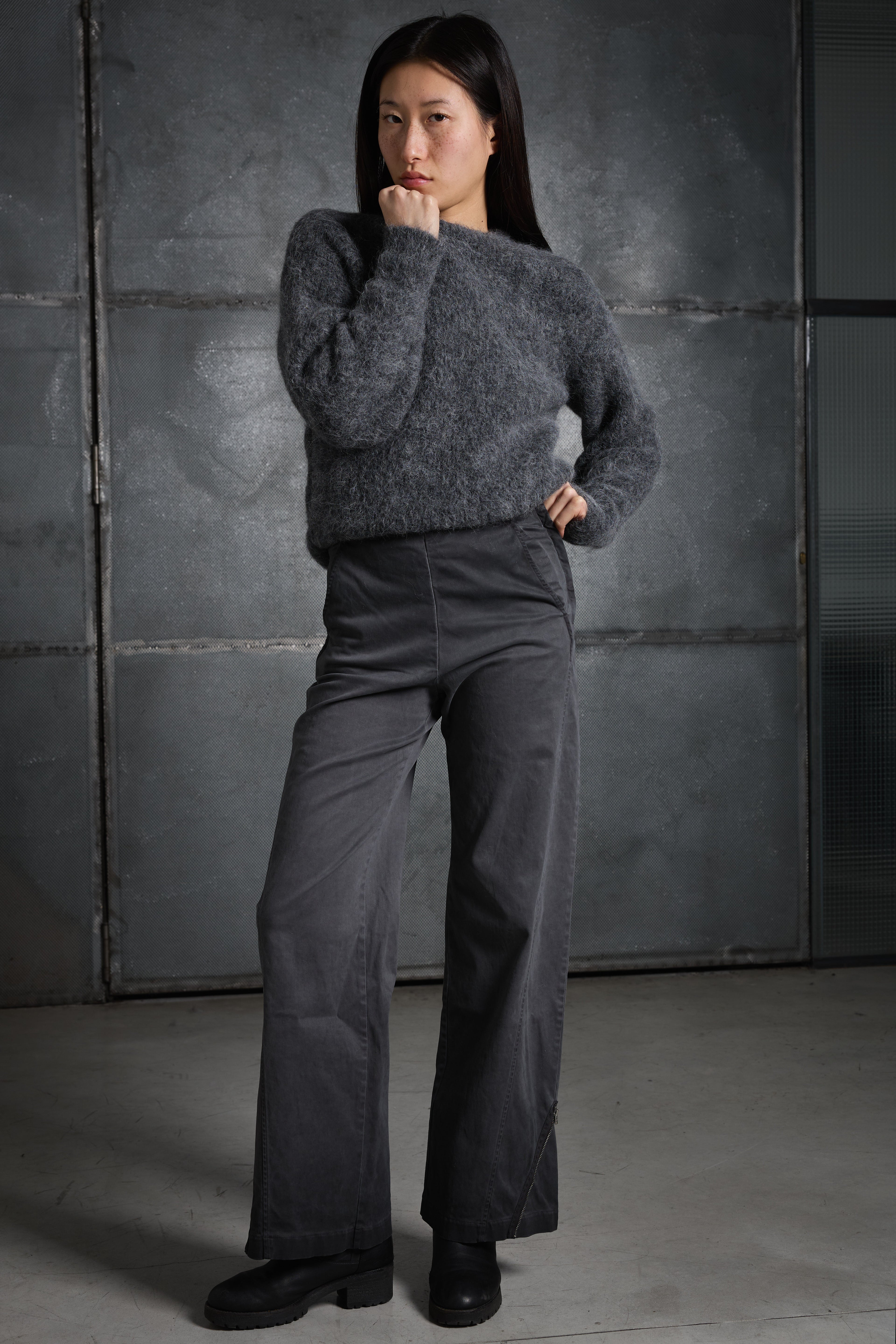 Women's crew neck sweater LKN038