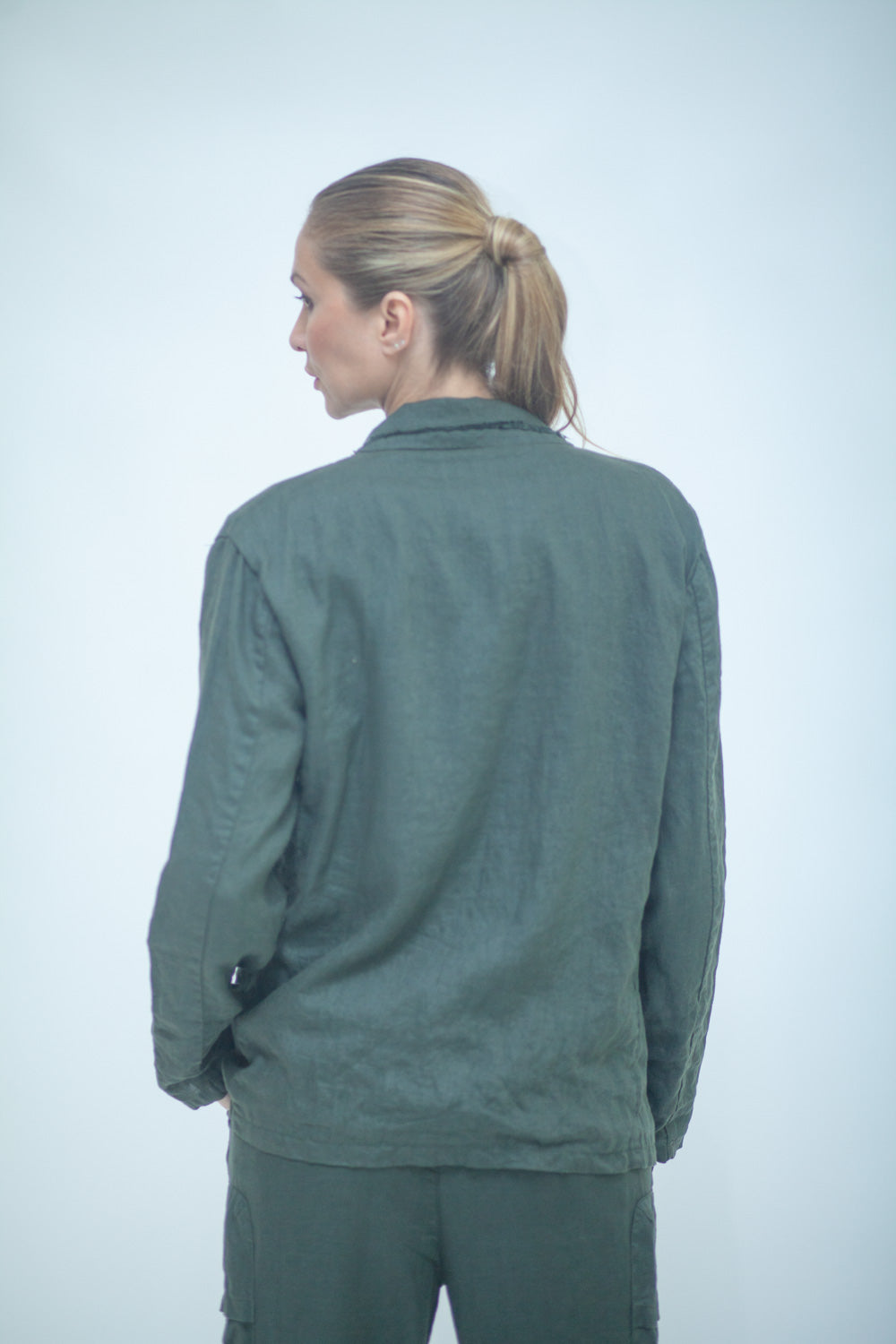 Women's linen shirt jacket LMJA035 W045