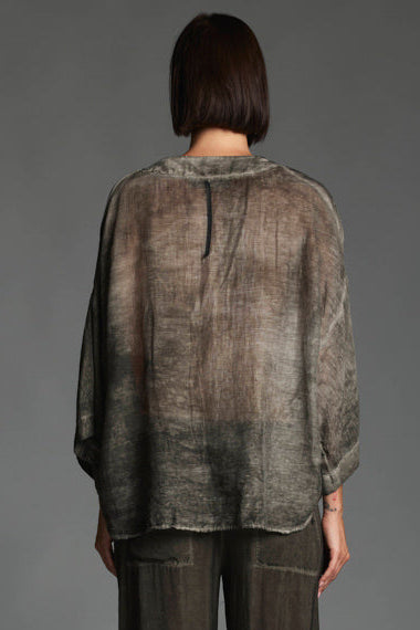Camicia dalla linea morbida in misto cotone e seta Donna LBL013