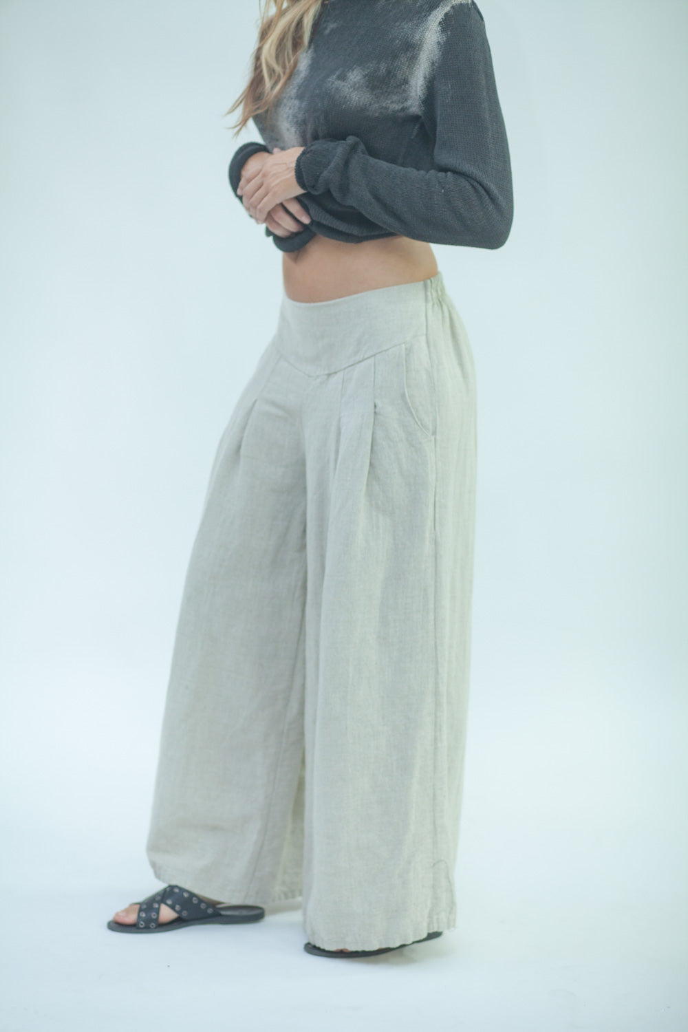 Women's cotton linen trousers LPA048