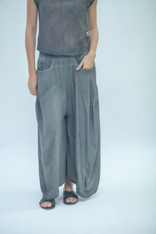 Women's cupro trousers LPA049 W121 DYE
