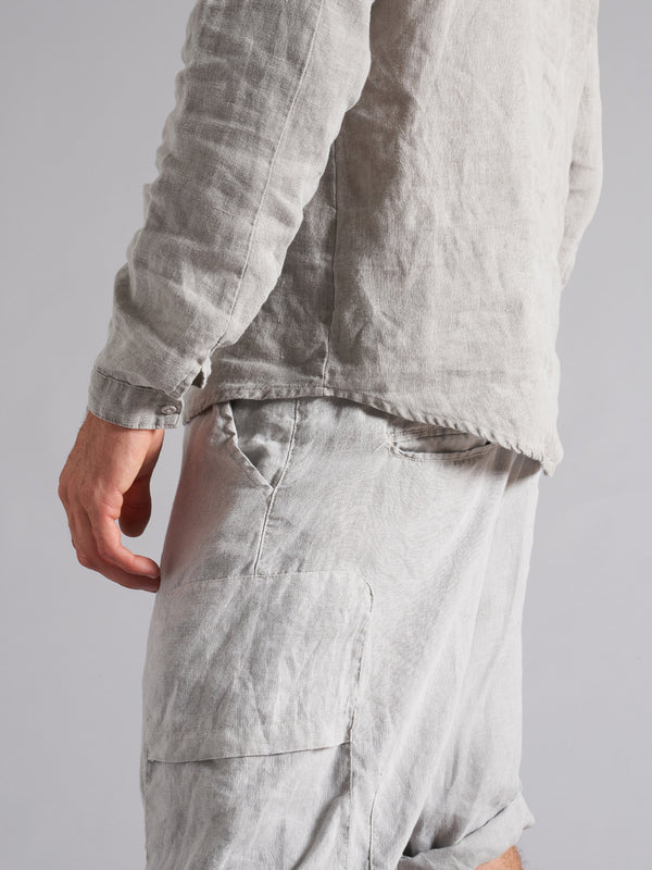 MSL025 long-sleeved linen shirt