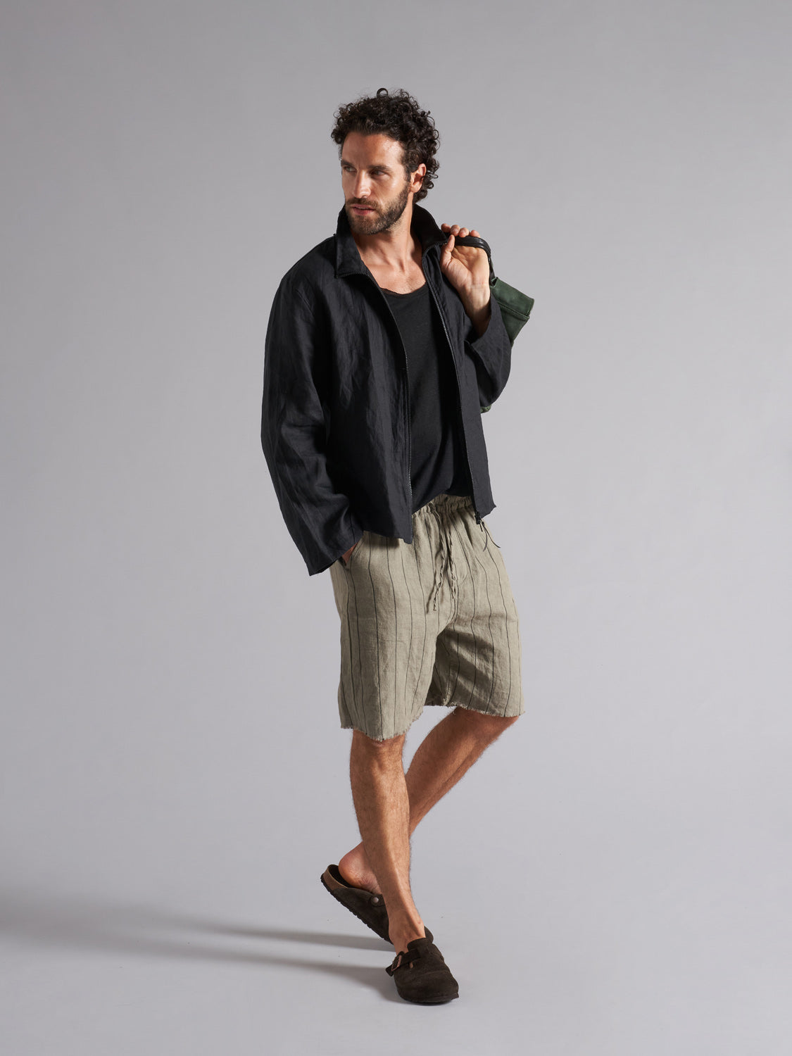 Men's Linen Shirt Jacket MJA044