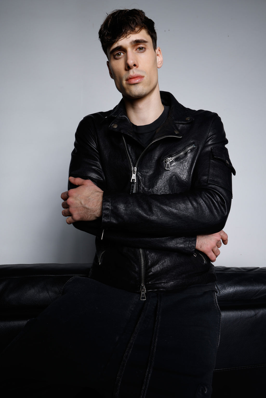 Leather jacket MJL006