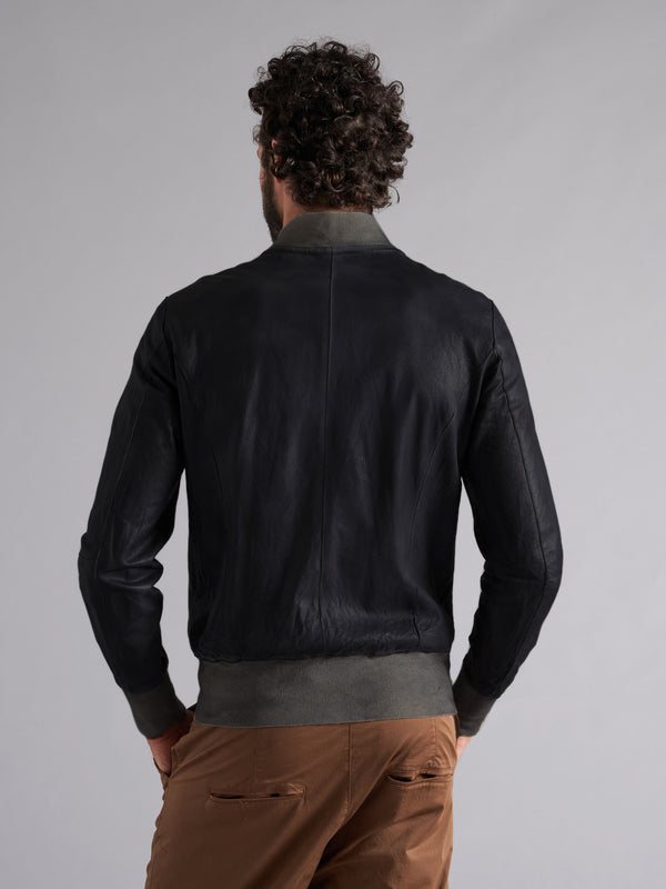 Genuine leather jacket MJL026