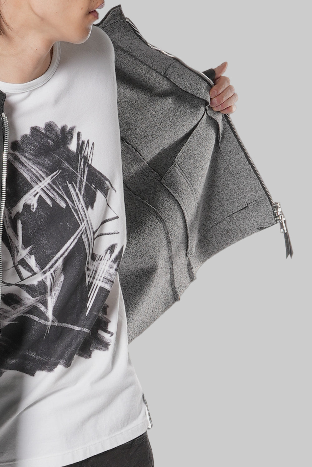 Men's genuine leather jacket MJL033