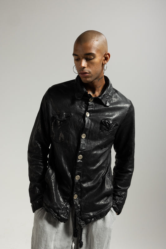 Men's genuine leather jacket MJL038.