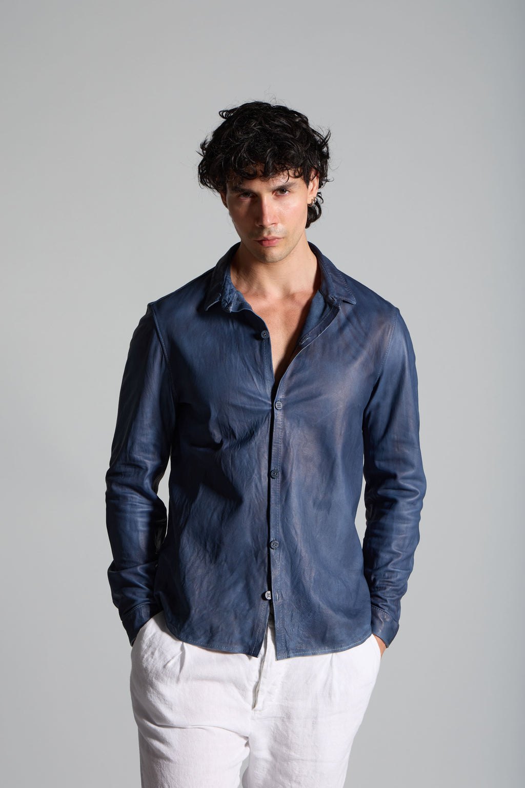 MEN'S LEATHER JACKET - SHIRT MJL066