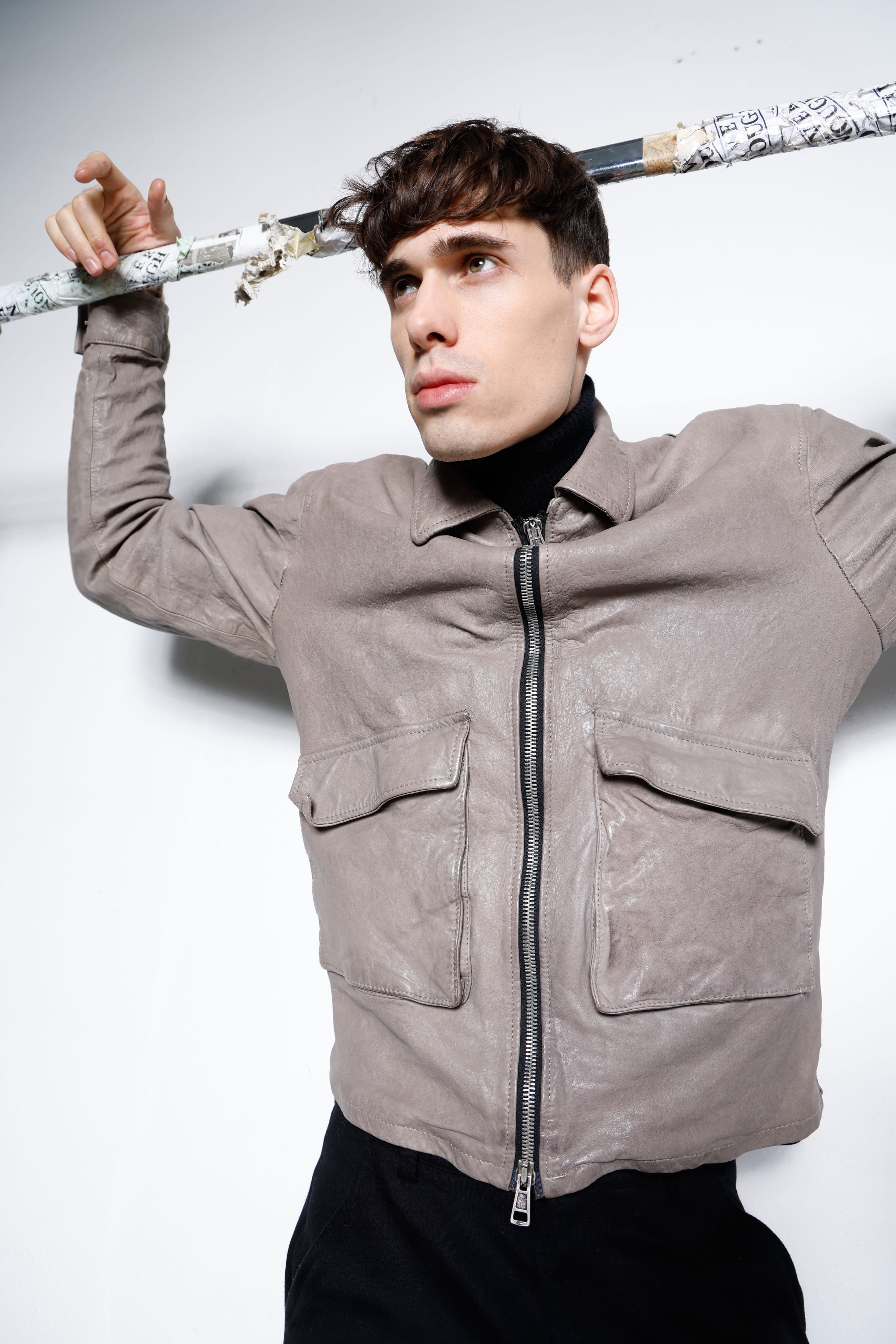 Genuine leather jacket MJL076