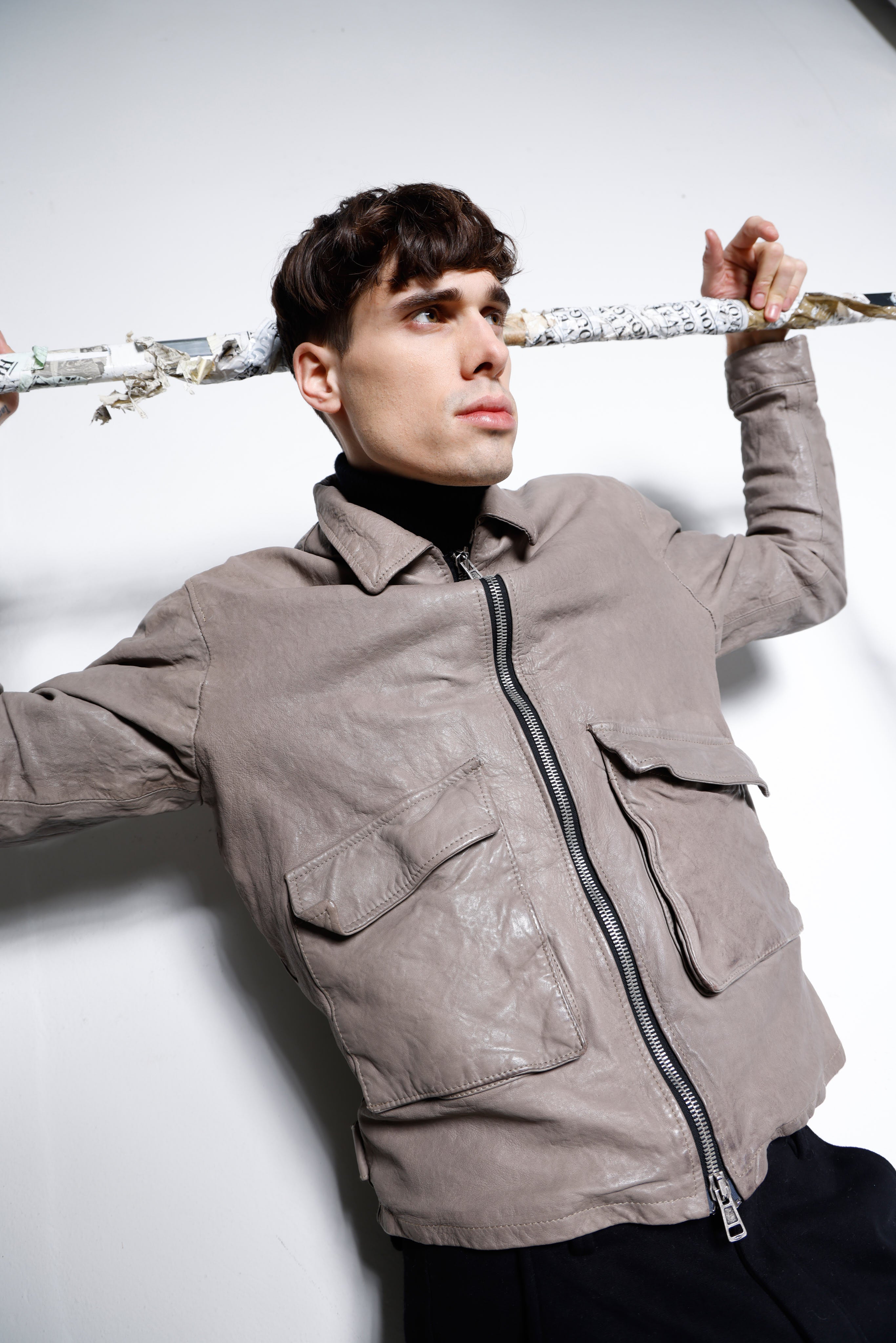 Genuine leather jacket MJL076