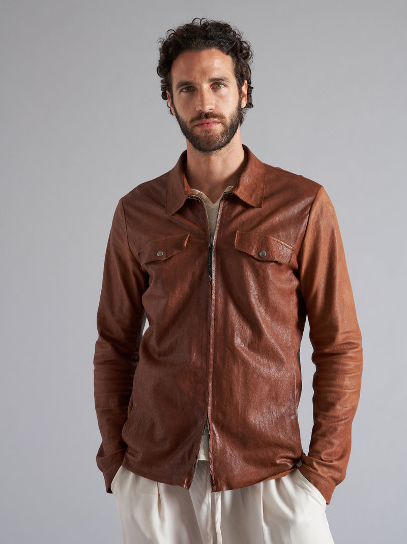Genuine leather jacket MJL047