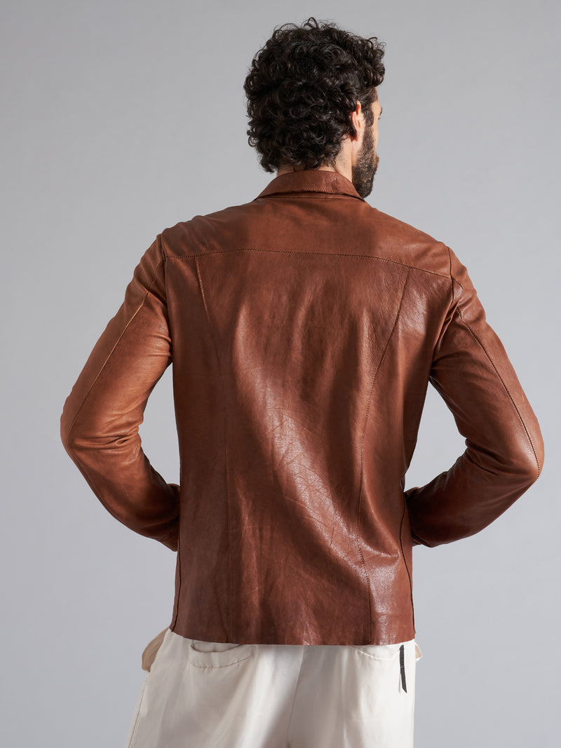 Genuine leather jacket MJL047