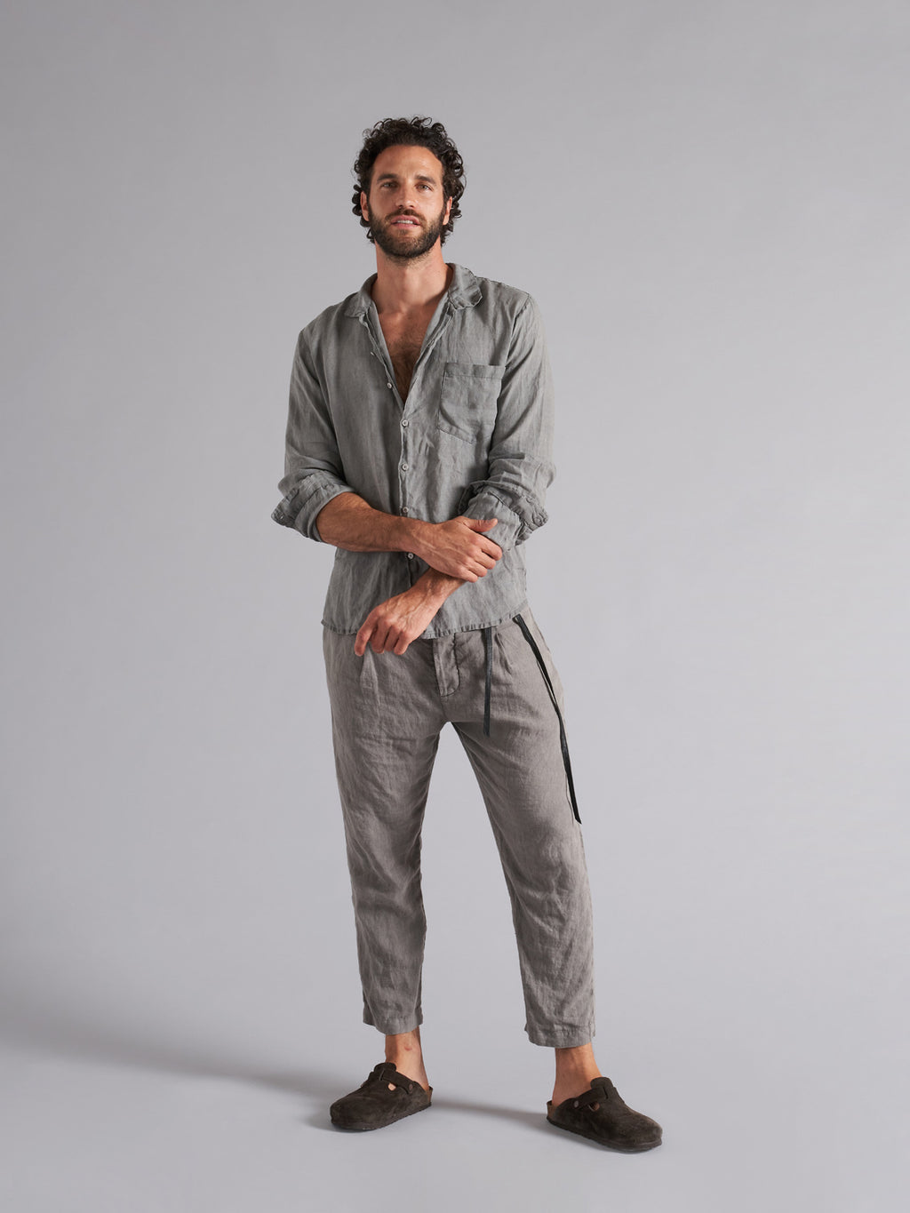 Long-sleeved linen shirt MSL024