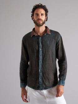 MSL026 long-sleeved linen shirt