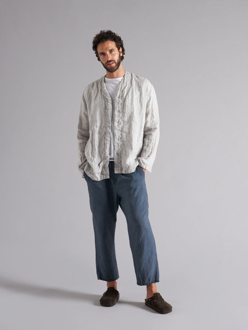 MPA023 men's linen-cotton trousers