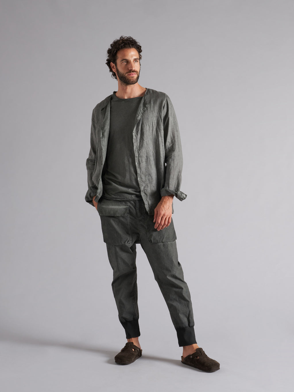 Long-sleeved linen shirt MSL023