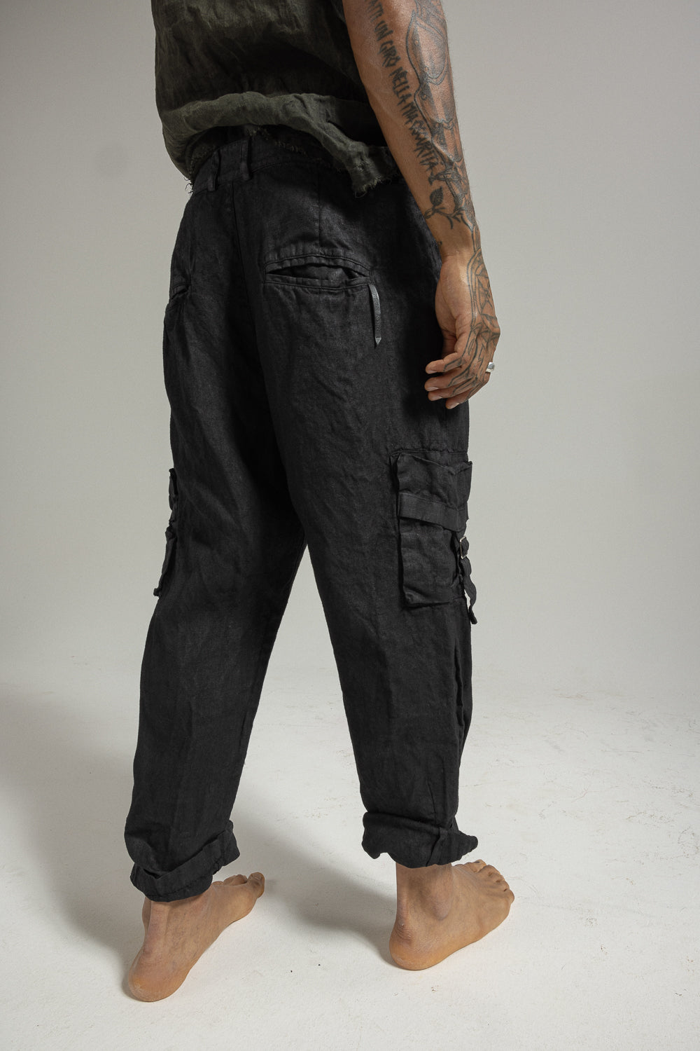 Men's Linen Trousers MPA075 W142 COAT