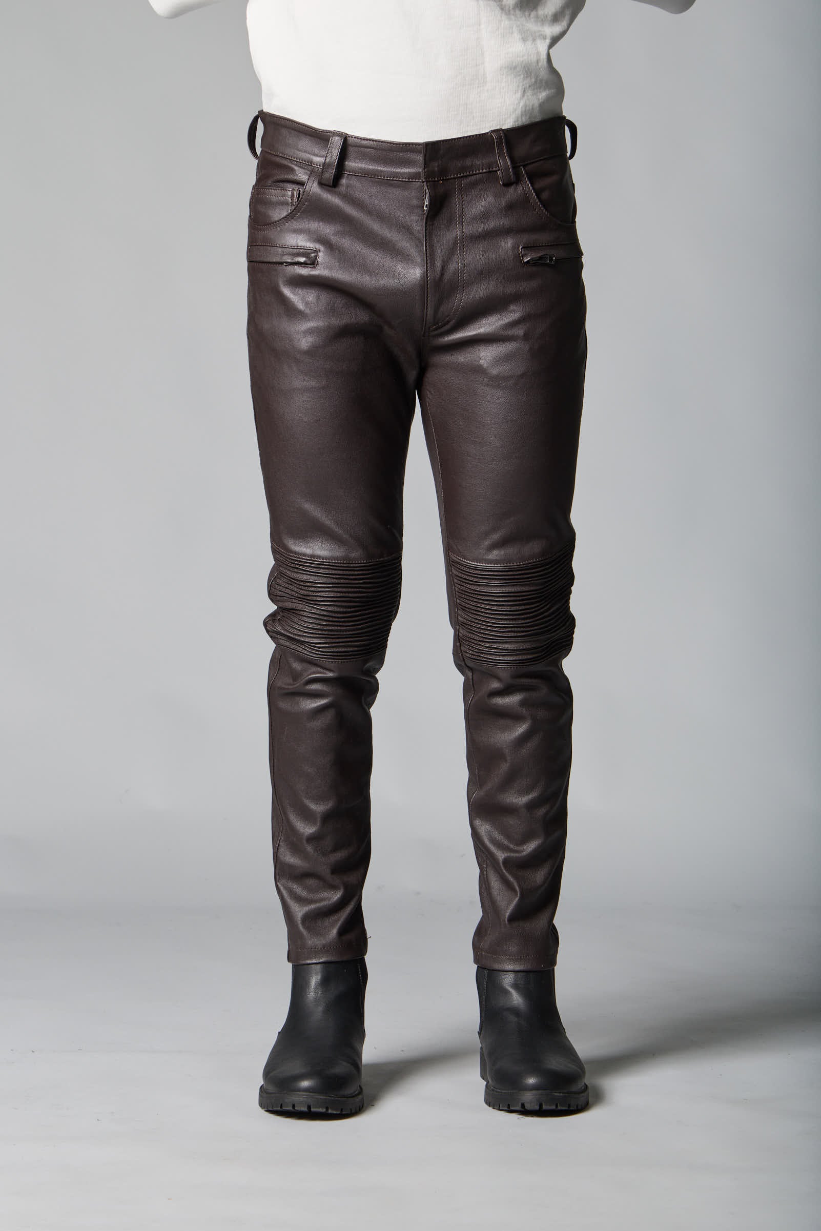 Men's leather trousers MPAL002