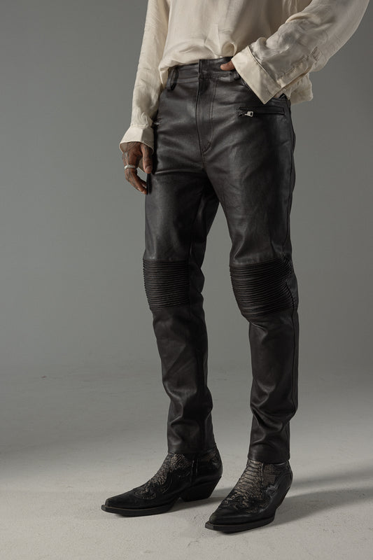 Men's leather trousers MPAL002