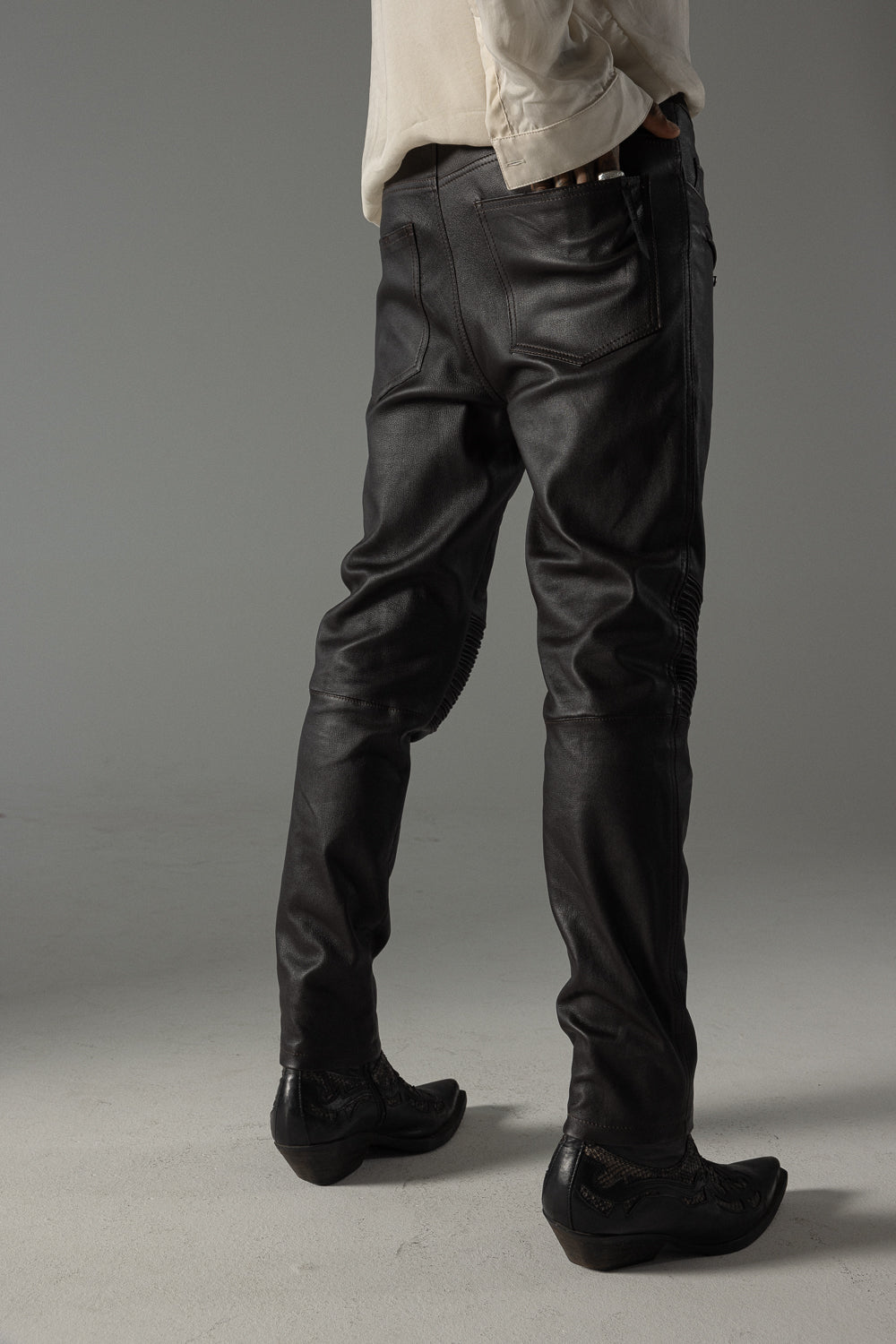 Men's leather trousers MPAL002
