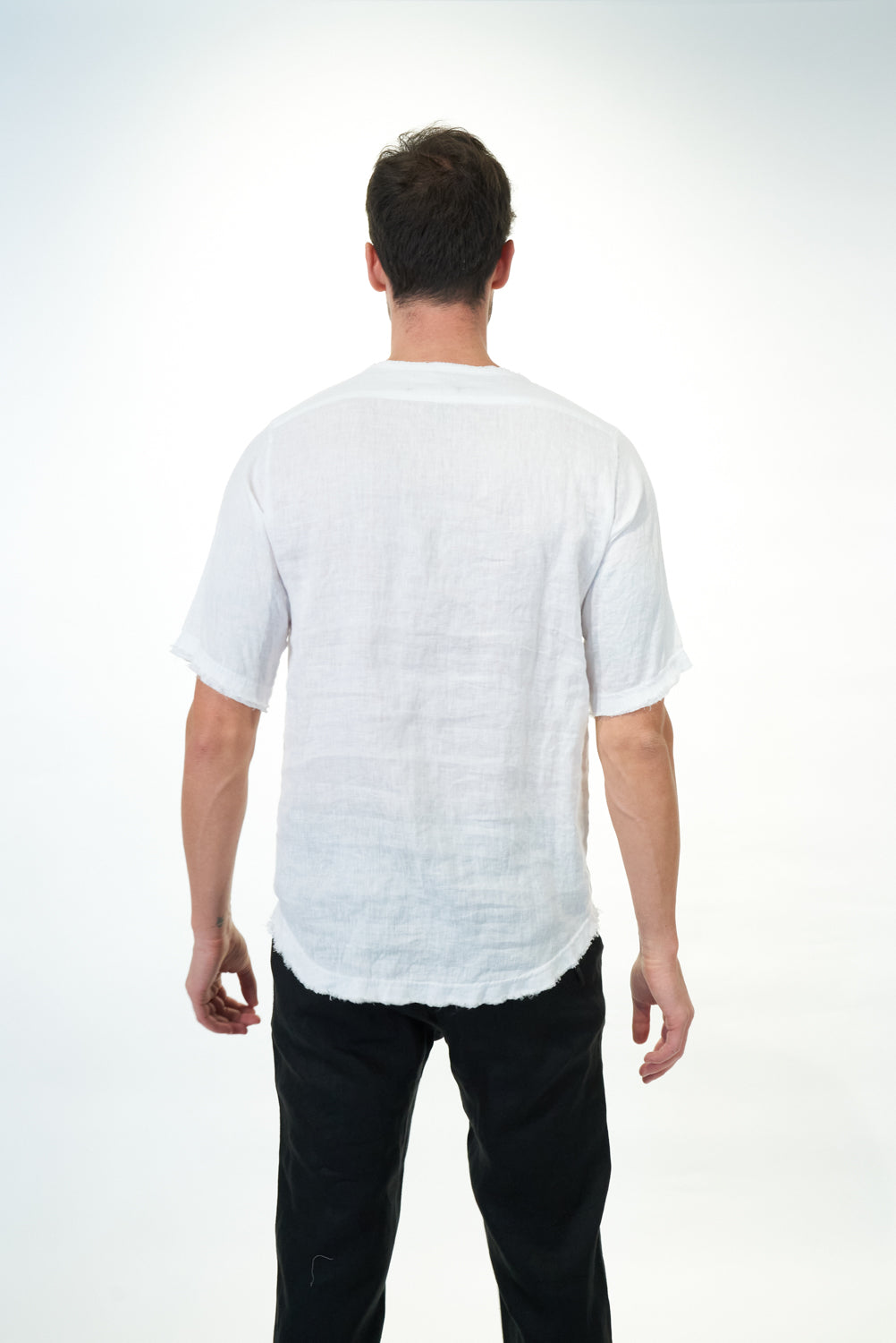 MSH005 short-sleeved linen shirt