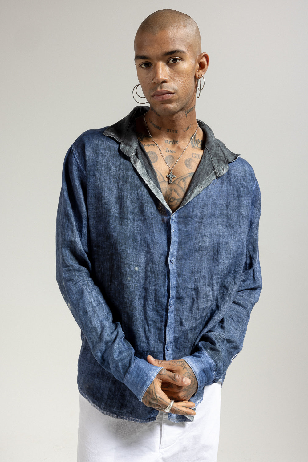 MSL009 long-sleeved linen shirt