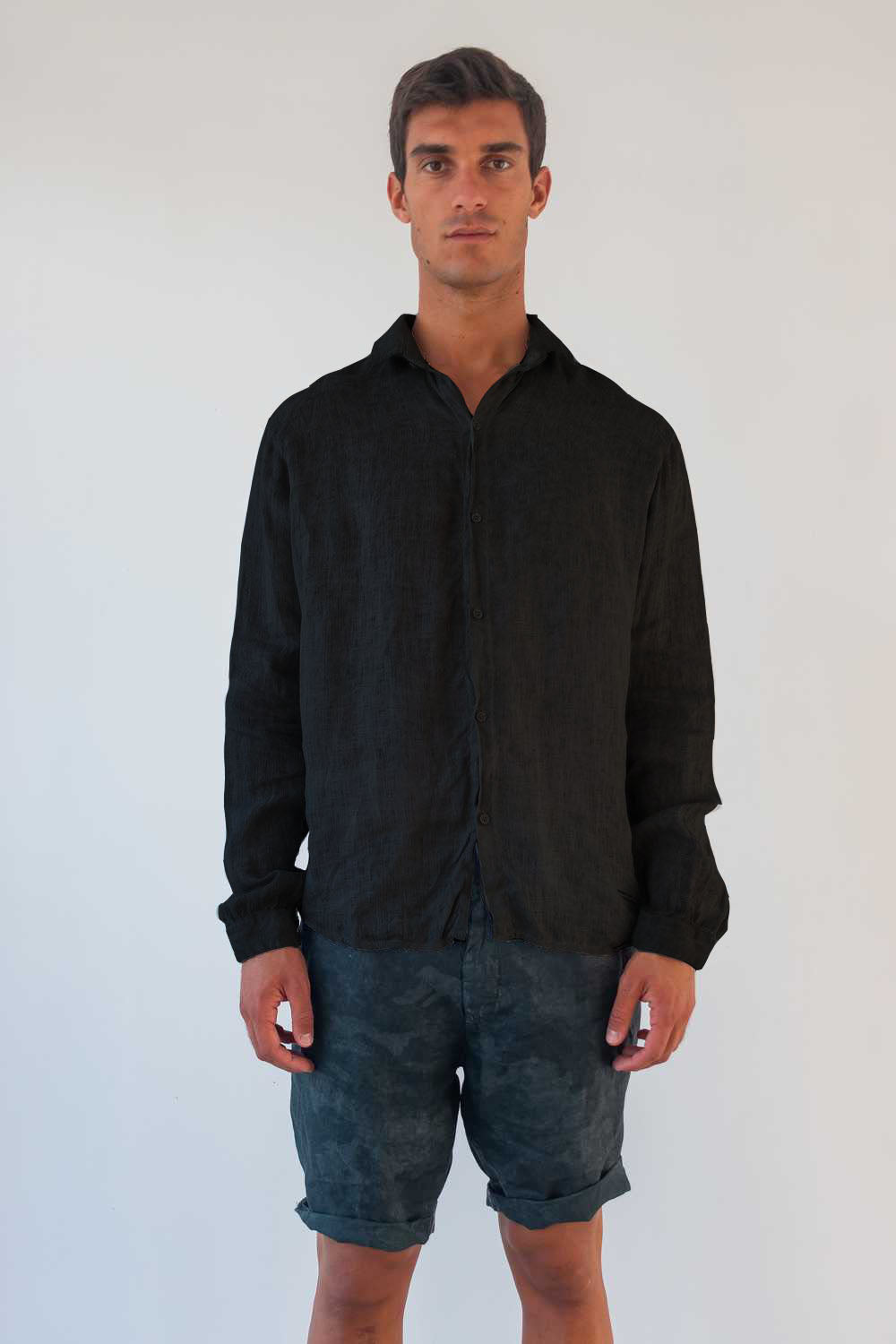 MSL009 long-sleeved linen shirt
