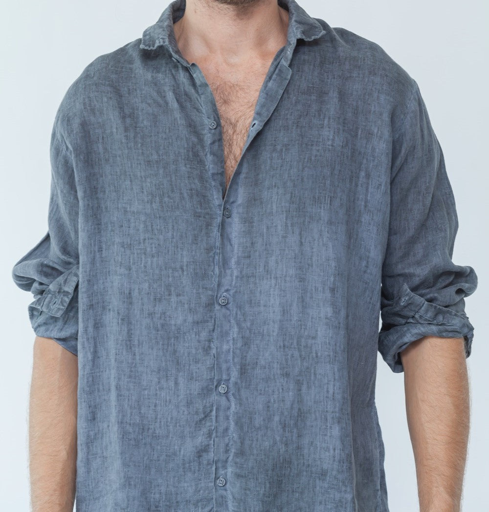 MSL009 long-sleeved linen shirt