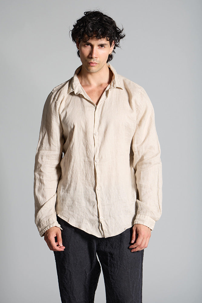 MSL009 long-sleeved linen shirt