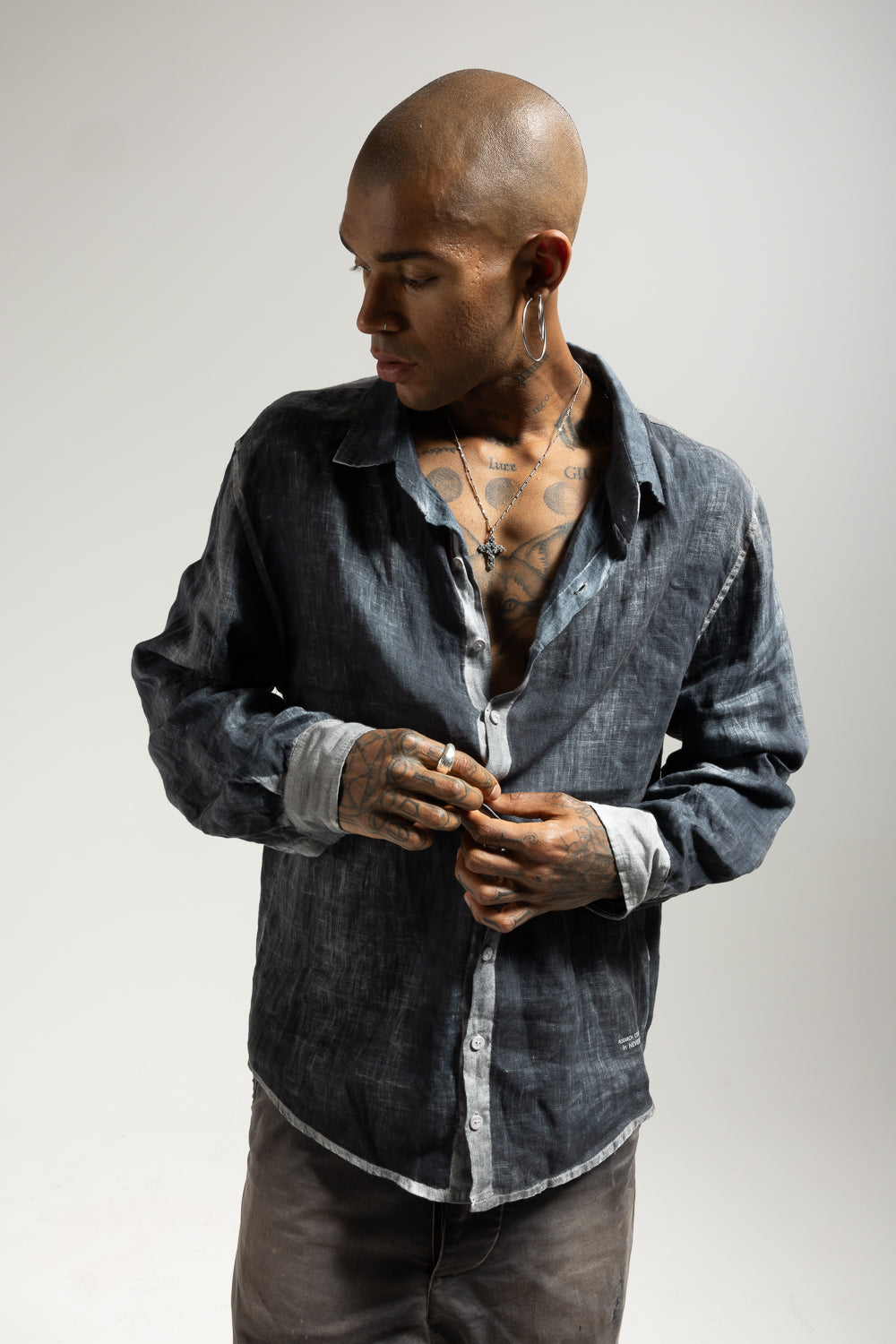 MSL026 SH 0 long-sleeved linen shirt 