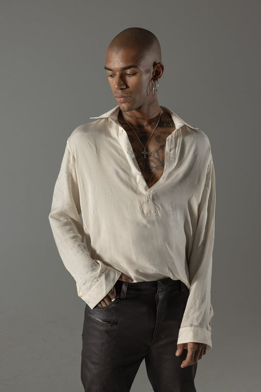 MSL033 W121 Long Sleeve Cupro Shirt