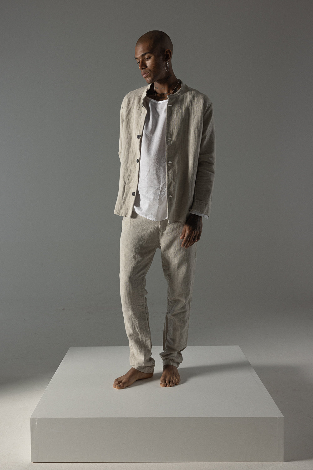 MSL034 W160 Long Sleeve Linen Shirt