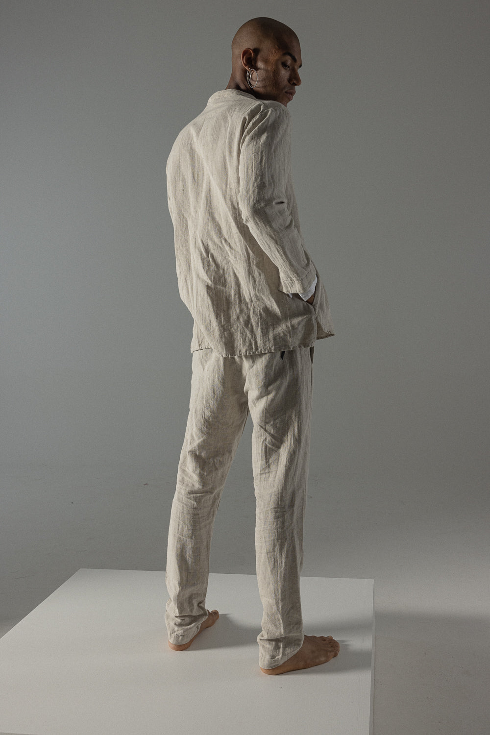 MSL034 W160 Long Sleeve Linen Shirt