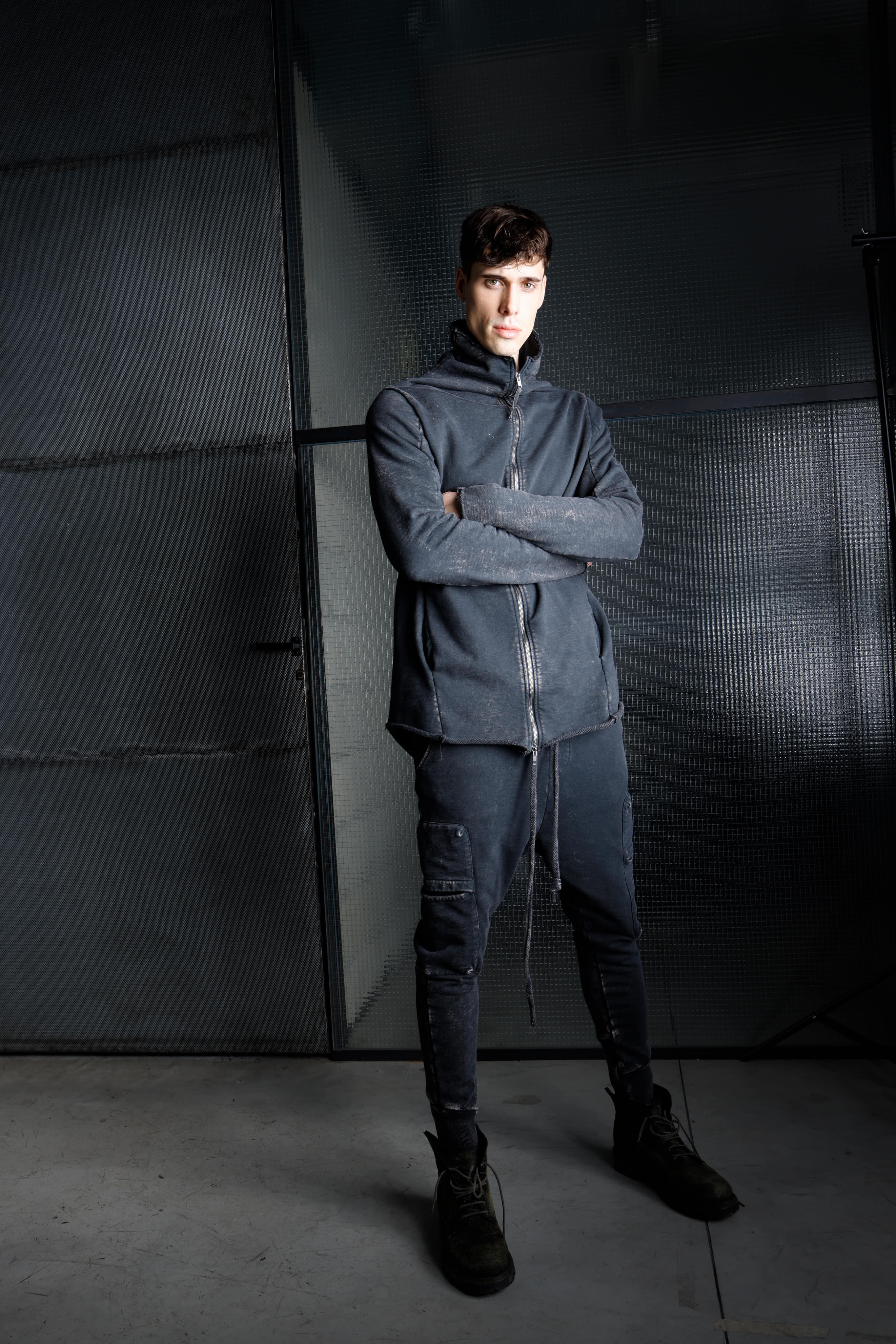 Men's cotton jogger trousers MPA002 K375 MARM