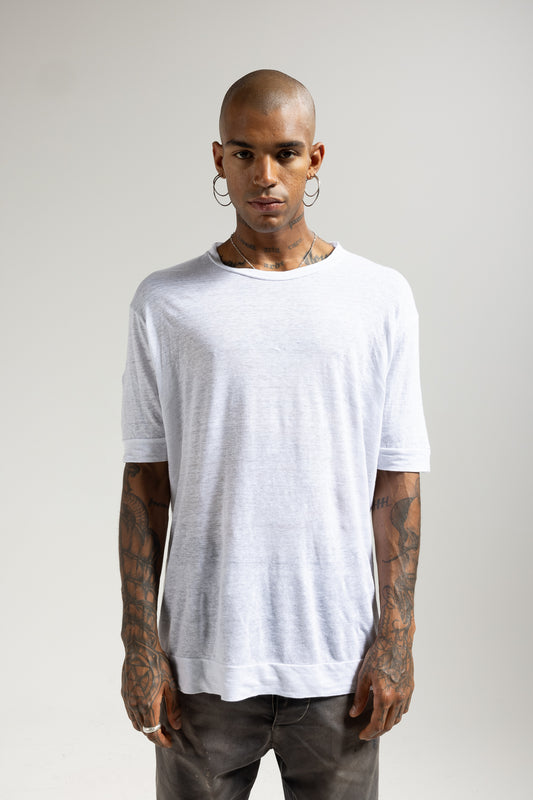 MTH045 K346 Short Sleeve Linen T-Shirt