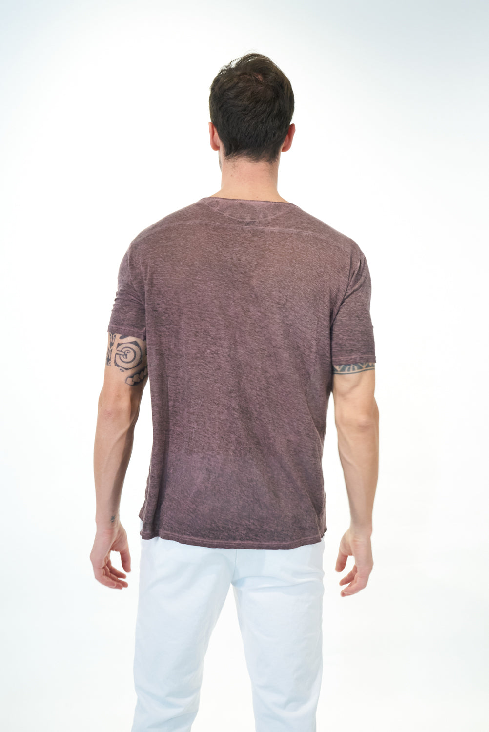 MTH048 short-sleeved linen t-shirt